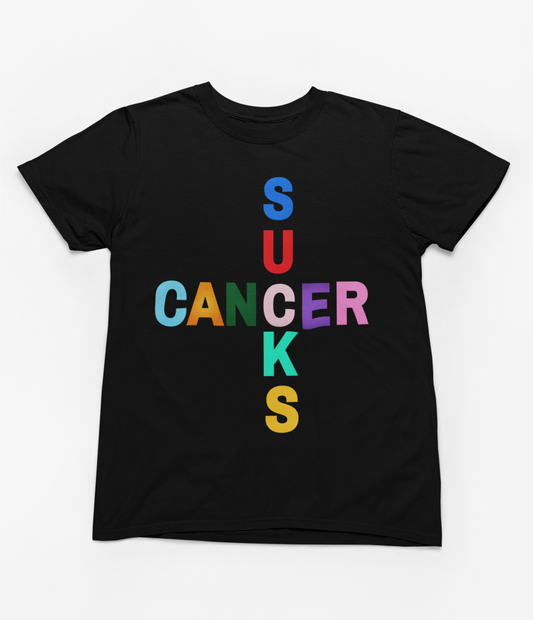Cancer Sucks” Black T-Shirt – Bold Statement, Powerful Message