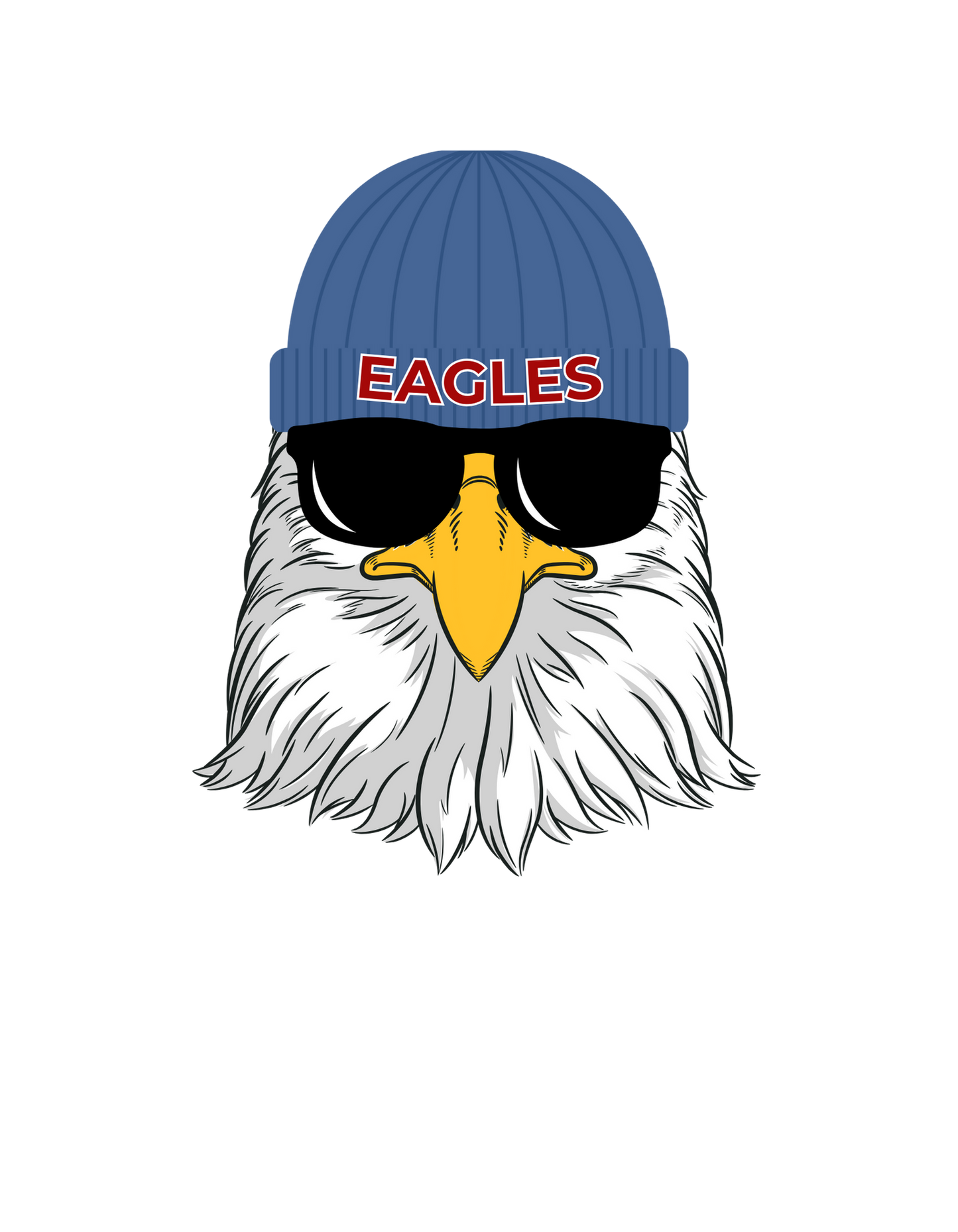 Eastwood Eagles Gray Hoodie with Beanie Design – DTF Printed – Show Your Eagle Pride