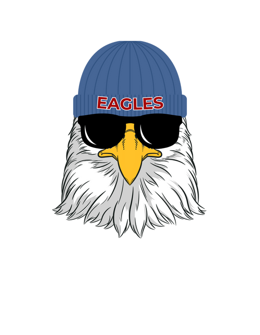 Eastwood Eagles Gray Hoodie with Beanie Design – DTF Printed – Show Your Eagle Pride